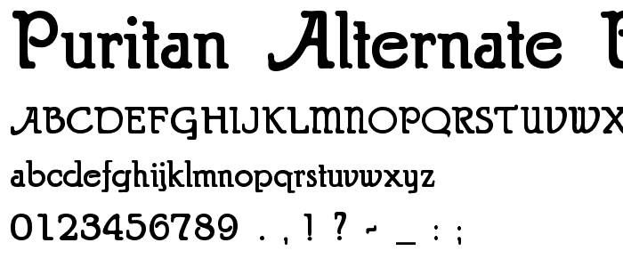 Puritan Alternate Bold font